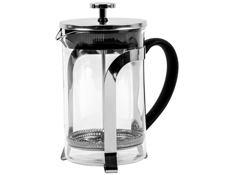 Szklana Kawiarka Tłokowa 0.8L French Press FESTA ITALIA – Klasyczne Parzenie Kawy, Szkło Krystaliczne