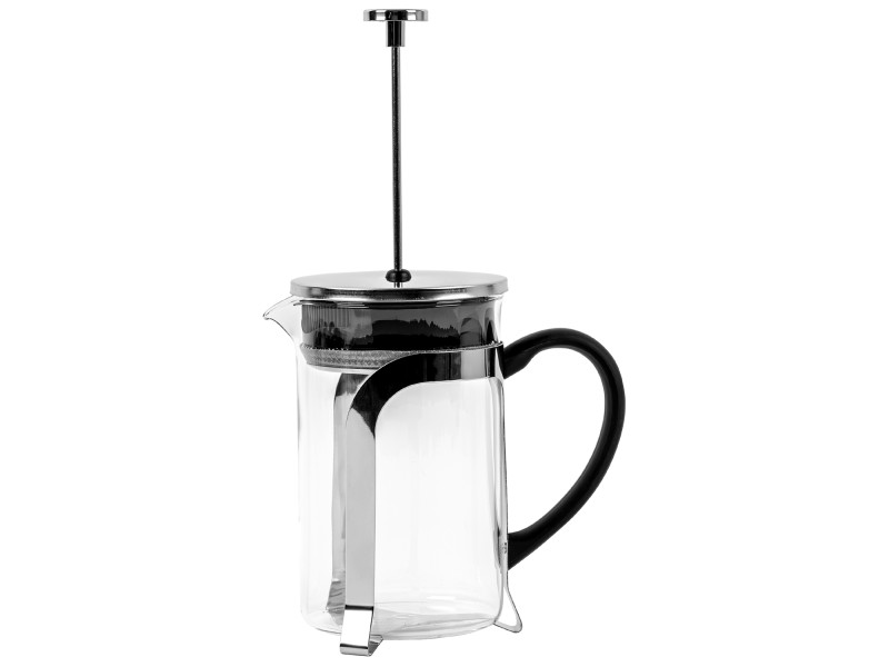 Szklana Kawiarka Tłokowa 0.8L French Press FESTA ITALIA – Klasyczne Parzenie Kawy, Szkło Krystaliczne