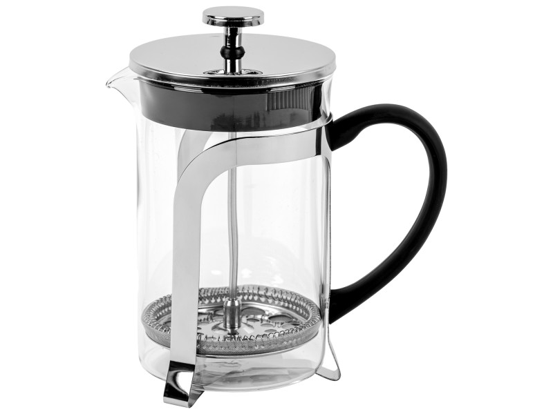 Szklana Kawiarka Tłokowa 0.8L French Press FESTA ITALIA – Klasyczne Parzenie Kawy, Szkło Krystaliczne