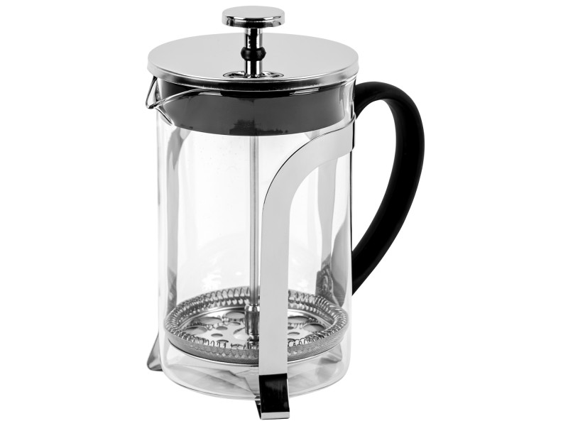 Szklana Kawiarka Tłokowa 0.8L French Press FESTA ITALIA – Klasyczne Parzenie Kawy, Szkło Krystaliczne