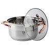 Garnek ze stali nierdzewnej 1,6L Karl Hausmann Solid Gold na indukcję z pokrywką – elegancki garnek stalowy do kuchni