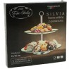 Szklana patera 2-poziomowa FESTA ITALIA Silvia 25/21 cm – do ciasta, owoców, deserów