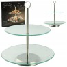 Szklana patera 2-poziomowa FESTA ITALIA Silvia 25/21 cm – do ciasta, owoców, deserów