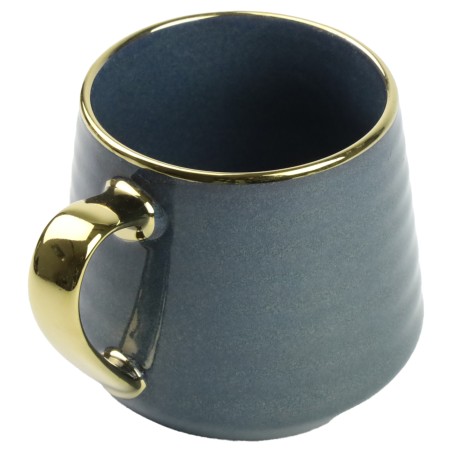 Kubek porcelanowy 570 ml granatowy ze złotem – elegancki kubek do kawy i herbaty Festa Italia