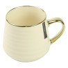 Kubek porcelanowy 570 ml kremowy ze złotem – elegancki kubek do kawy i herbaty Festa Italia