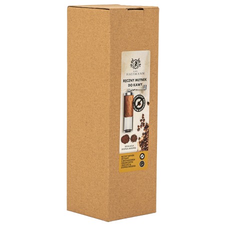 Ręczny młynek do kawy Karl Hausmann 80g – stal nierdzewna, ceramiczny mechanizm