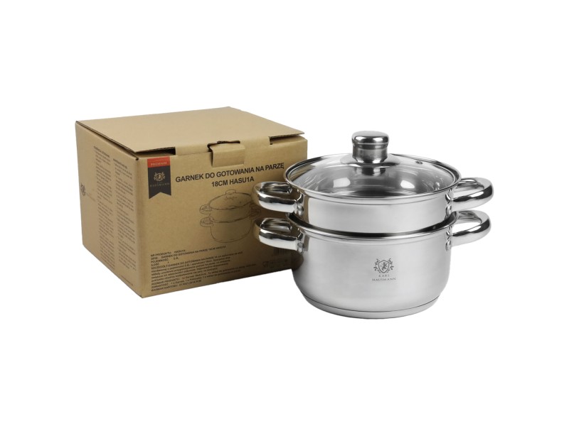 Garnek do gotowania na parze 2,1 l 18 cm parowar gaz indukcja