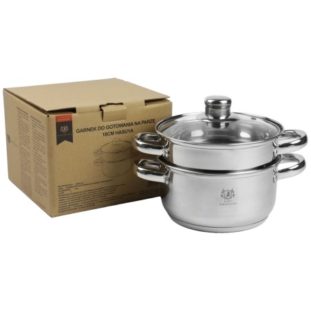 Garnek do gotowania na parze 2,1 l 18 cm parowar gaz indukcja