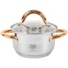 Garnek ze stali nierdzewnej 1,6L Karl Hausmann Solid Gold na indukcję z pokrywką – elegancki garnek stalowy do kuchni