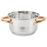 Garnek ze stali nierdzewnej 1,6L Karl Hausmann Solid Gold na indukcję z pokrywką – elegancki garnek stalowy do kuchni