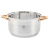 Garnek ze stali nierdzewnej 4L Karl Hausmann Solid Gold na indukcję z pokrywką – elegancki garnek stalowy do kuchni