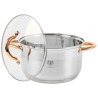 Garnek ze stali nierdzewnej 4L Karl Hausmann Solid Gold na indukcję z pokrywką – elegancki garnek stalowy do kuchni