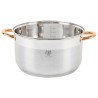 Garnek ze stali nierdzewnej 6L Karl Hausmann Solid Gold na indukcję z pokrywką – elegancki garnek stalowy do kuchni