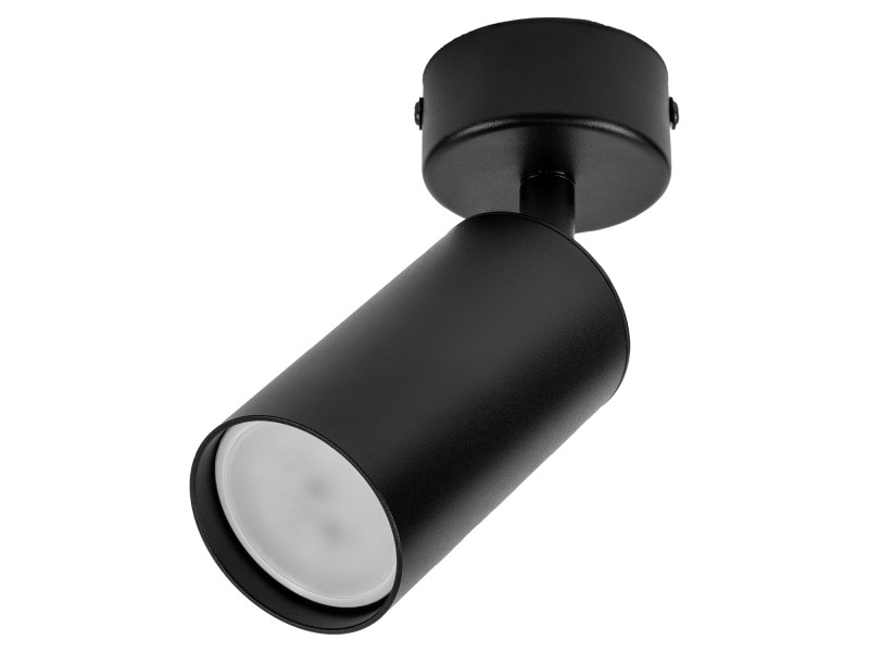 Czarna lampa sufitowa VIKING GU10 kinkiet ścienny metalowy regulowany natynkowy LED