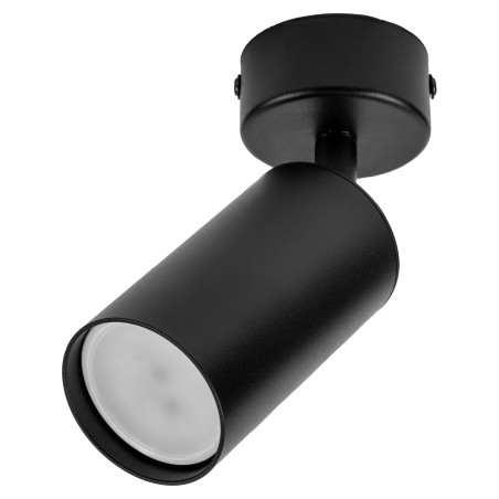 Czarna lampa sufitowa VIKING GU10 kinkiet ścienny metalowy regulowany natynkowy LED