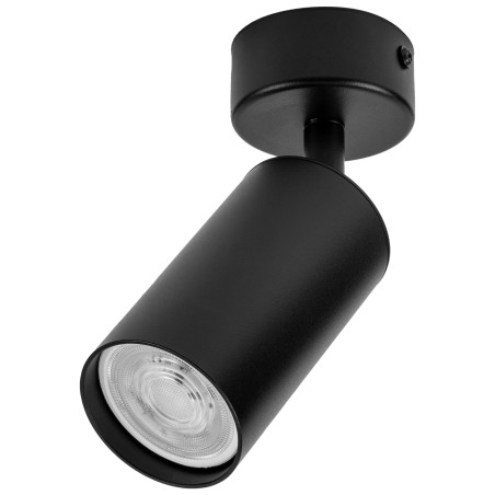 Czarna lampa sufitowa VIKING GU10 kinkiet ścienny metalowy regulowany natynkowy LED