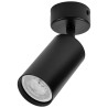 Czarna lampa sufitowa VIKING GU10 kinkiet ścienny metalowy regulowany natynkowy LED