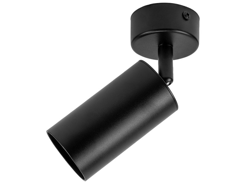 Czarna lampa sufitowa VIKING GU10 kinkiet ścienny metalowy regulowany natynkowy LED