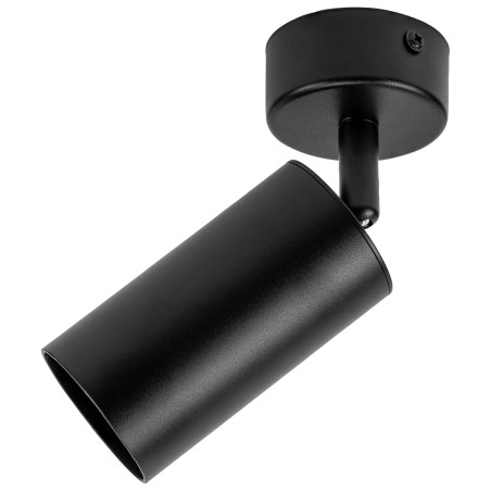 Czarna lampa sufitowa VIKING GU10 kinkiet ścienny metalowy regulowany natynkowy LED