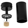 Czarna lampa sufitowa VIKING GU10 kinkiet ścienny metalowy regulowany natynkowy LED