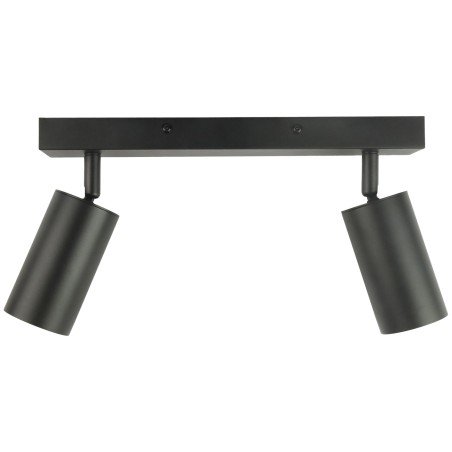 Czarna lampa sufitowa podwójna VIKING GU10 kinkiet ścienny metalowy regulowany natynkowy LED