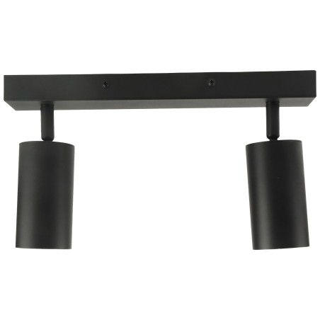 Czarna lampa sufitowa podwójna VIKING GU10 kinkiet ścienny metalowy regulowany natynkowy LED