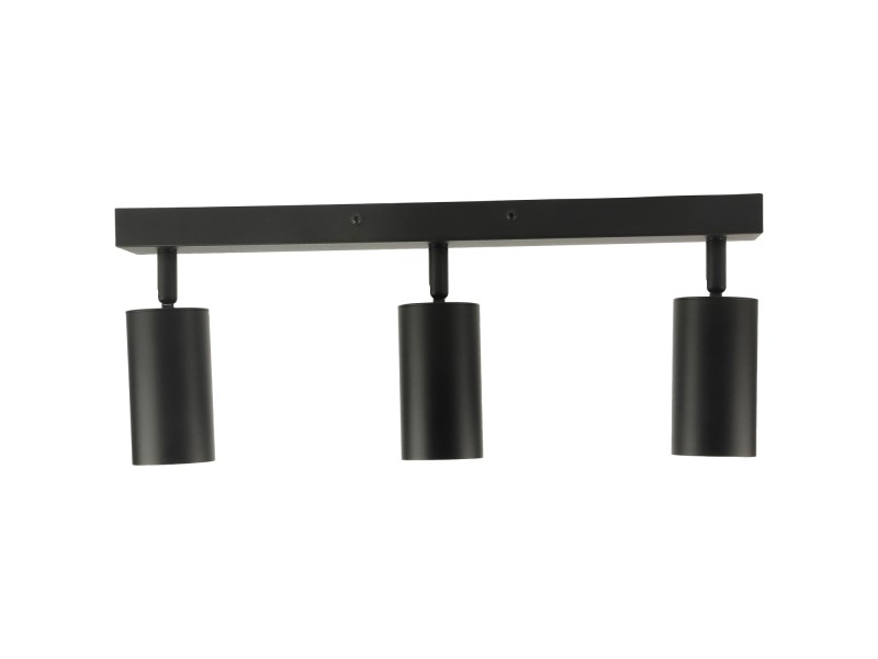 Czarna lampa sufitowa Potrójna VIKING GU10 kinkiet ścienny metalowy regulowany natynkowy LED