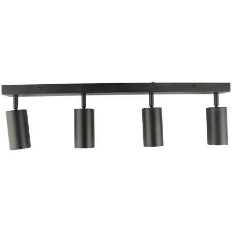 Czarna lampa sufitowa Poczwórna VIKING GU10 kinkiet ścienny metalowy regulowany natynkowy LED