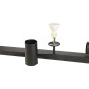 Czarna lampa sufitowa 6-punktowa VIKING GU10 kinkiet ścienny metalowy regulowany natynkowy LED