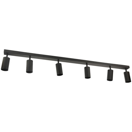 Czarna lampa sufitowa 6-punktowa VIKING GU10 kinkiet ścienny metalowy regulowany natynkowy LED