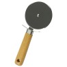 Nóż do Pizzy ze Stali Nierdzewnej z Drewnianą Rączką – Krajacz do Pizzy, Tart, Quiche
