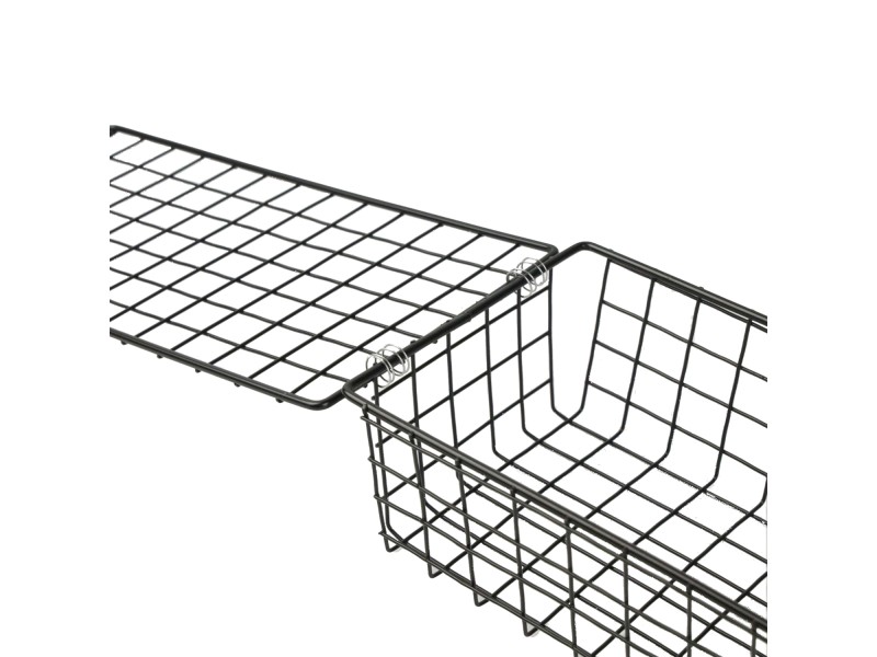 Ruszt Podwójny do Grilla 51 cm – Stal Chromowana z Drewnianą Rączką | Grillowanie Mięsa, Ryb i Warzyw