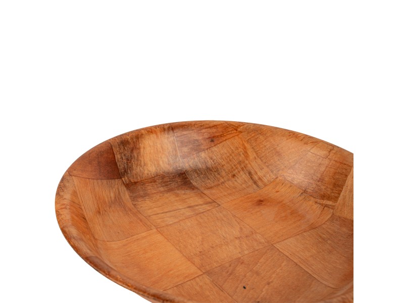 Miska kuchenna drewniana owalna 30 cm – do sałatek, owoców, pieczywa, dekoracyjna, trwała
