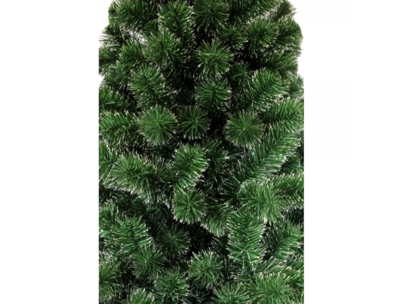 Choinka sztuczna jodła lux zielono-biała 200 cm ze stojakiem