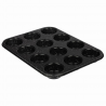 Blacha do pieczenia 12 muffinek fakturowana czarna blaszka forma