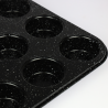 Blacha do pieczenia 12 muffinek fakturowana czarna blaszka forma