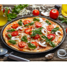 Blacha do pieczenia pizzy fakturowana czarna 33cm blaszka forma