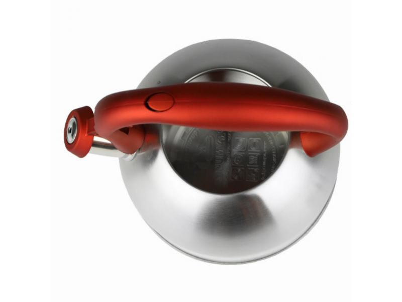 Czajnik stalowy nierdzewny Hiver 2,7L czerwona rączka solidny