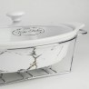 Naczynie ceramiczne z podgrzewaczem żaroodporne owalne 2,4l