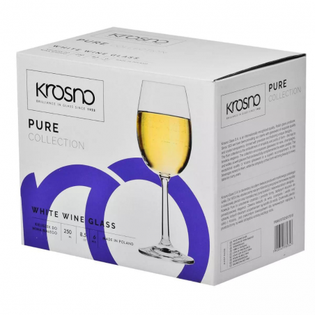 Kpl. kieliszków do wina białego 250ml 6szt Pure Krosno