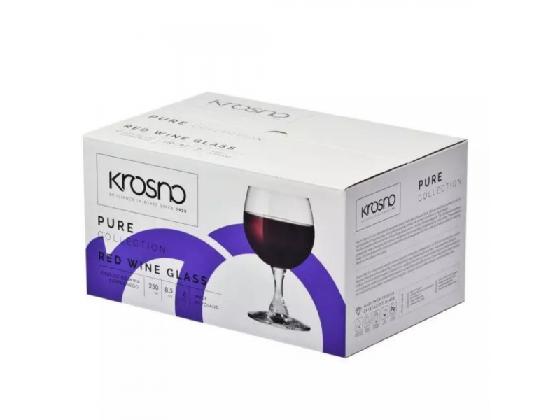 Kpl. kieliszków do wina białego 250 ml 6 szt Pure Krosno