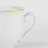 FILIŻANKA PORCELANOWA ZE ZŁOTYM PASKIEM 250ML ROCOCO