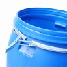 Beczka z metalową obejmą i kranem 220l zbiornik na wodę atest